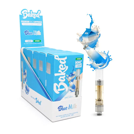 Blue Milk HHC Vape Carts - Baked HHC - DistroMike Wholesale 5 pack