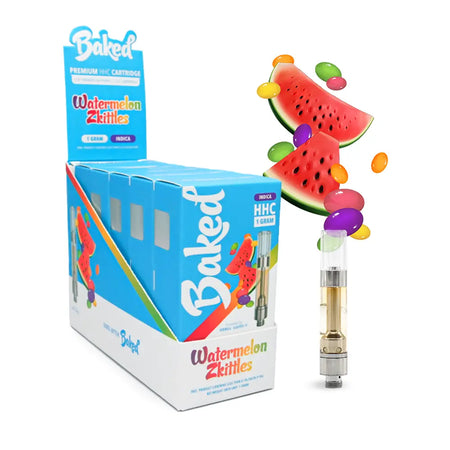 Watermelon Zkittles HHC Vape Cart - Baked HHC - DistroMike Wholesale 5 pack