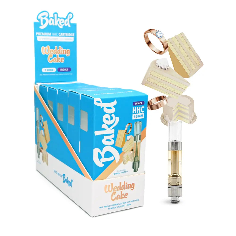 Wedding Cake Indica HHC Vape Cart - Baked HHC Vape Carts - DistroMike Wholesale