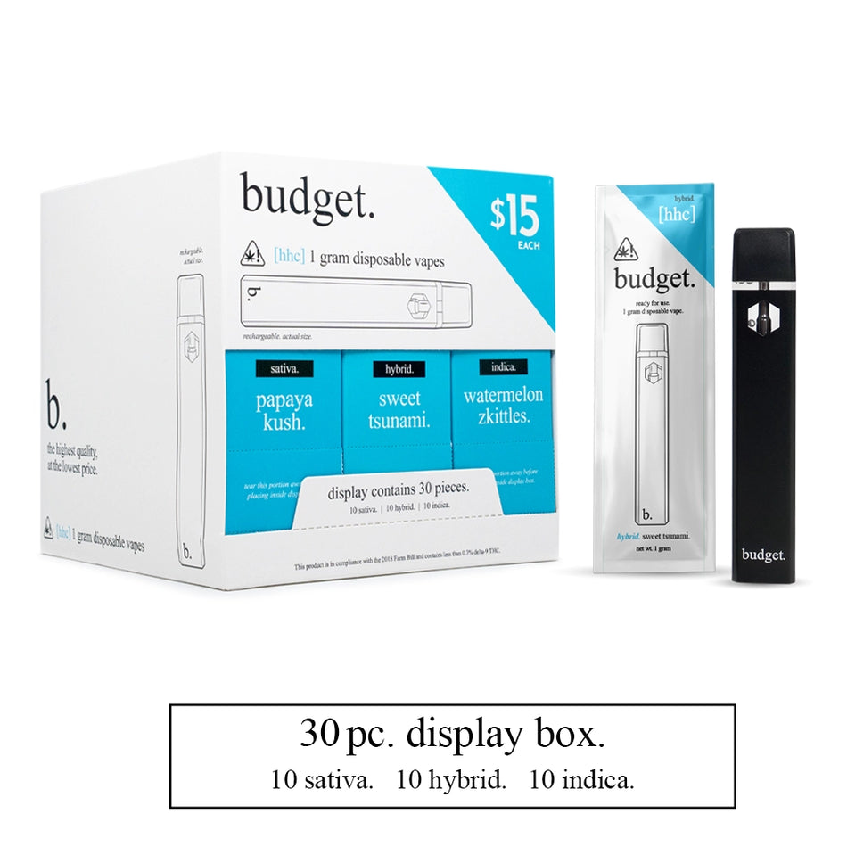 30pc Starter Box HHC 1 Gram Disposable Vape Pens by budget