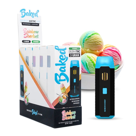 Rainbow Sherbet - 5 Pack - Baked Delta 8 THC - DistroMike Wholesale