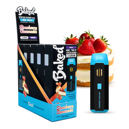 Strawberry Cheesecake Indica - 5 Pack - Baked THCP HHC Blend - DistroMike Wholesale