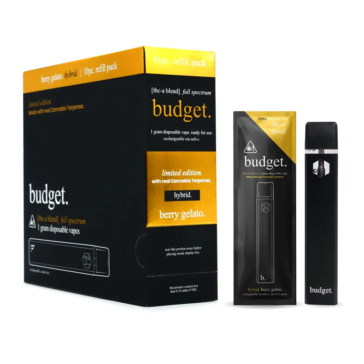 Berry Gelato THCA Vape Pens Hybrid Vape Pens Budget Vape Pens