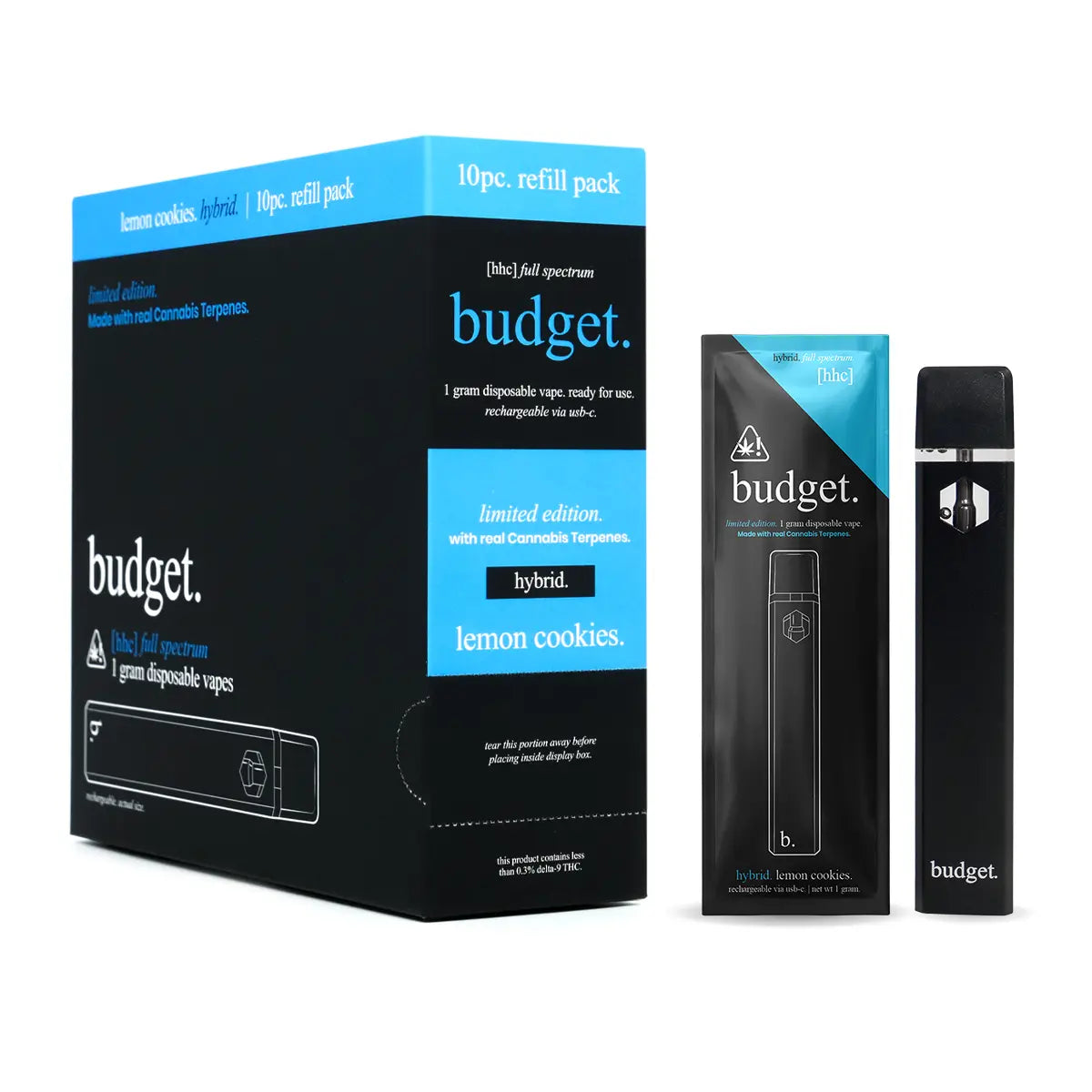 Lemon Cookies HHC Vape Pens - Budget THC Vape Pens - DistroMike Wholesale