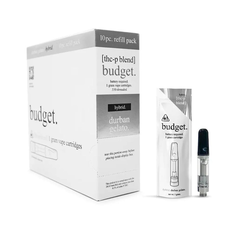 Budget Refill 10pc | 1G THC-P Cartridge | Durban Gelato - Hybrid