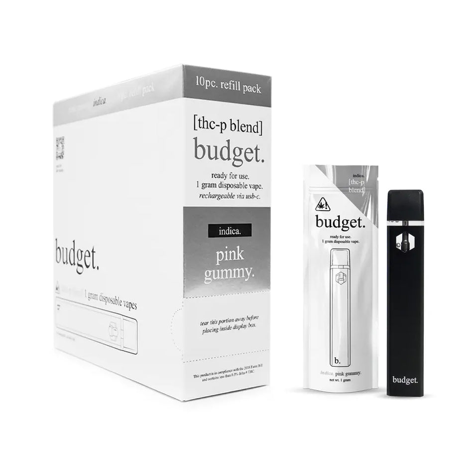 Budget Refill 10pc | 1G THC-P Disposable | Pink Gummy - Indica