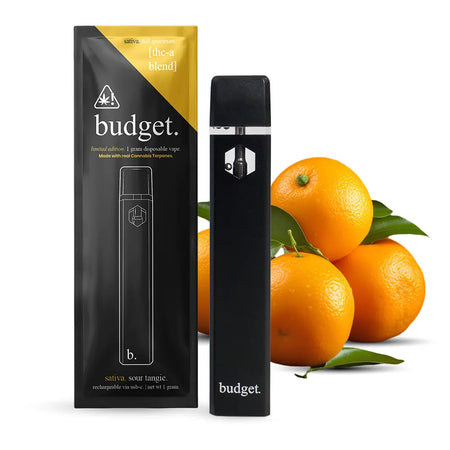Budget 1G THC-A Blend Disposable Vape Pens - Sour Tangie - Sativa