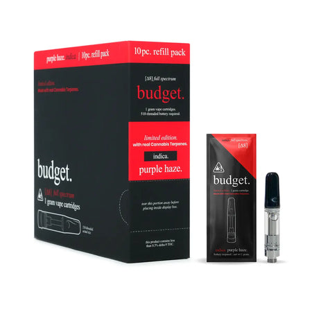 Delta 8 THC Vape Carts - Budget Limited Edition Purple Haze Indica Vape Carts - Budget - DistroMike Wholesale