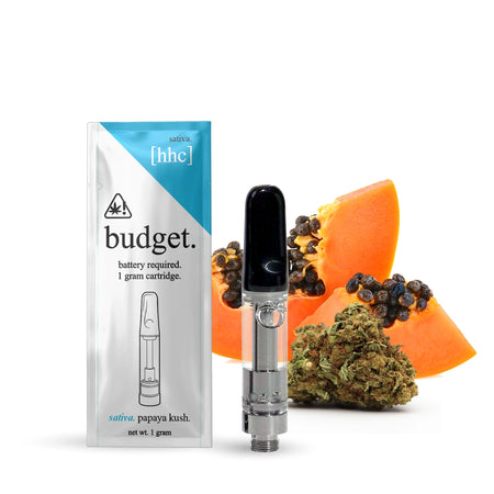 Budget Refill 1G HHC Vape Cartridge - Papaya Kush -  Sativa