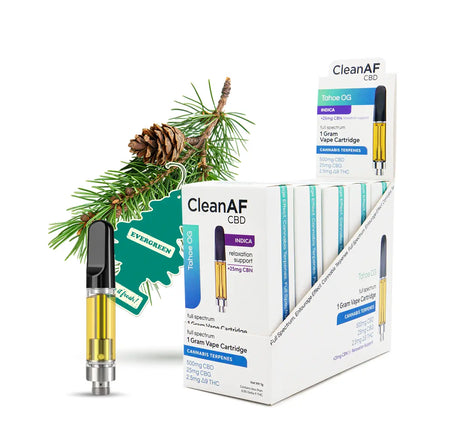 Tahoe OG Indica Vape Cartridge CleanAF CBD 5 Pack