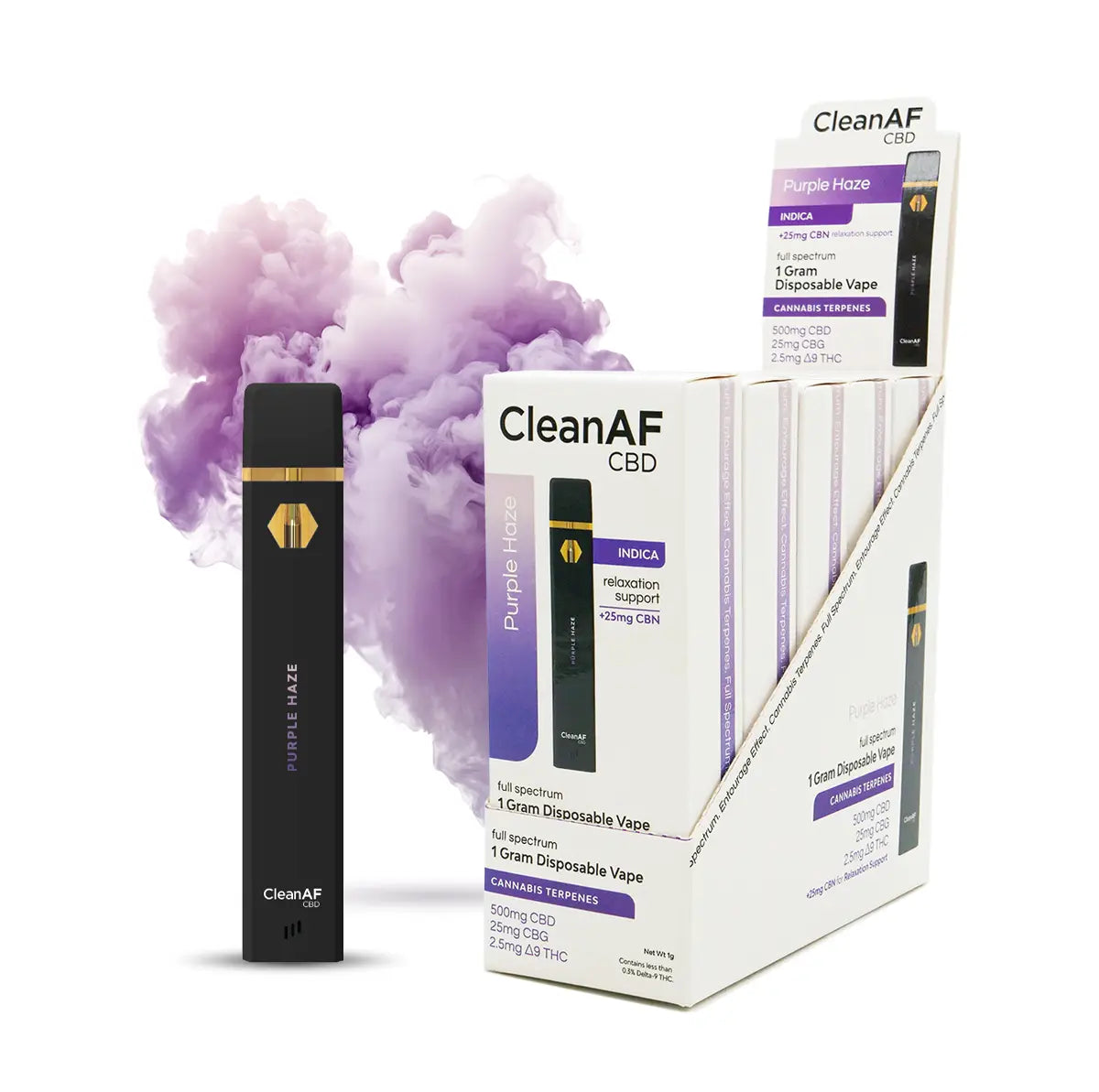 Purple Haze THC Vape Pen - 5 pack - CleanAF CBD