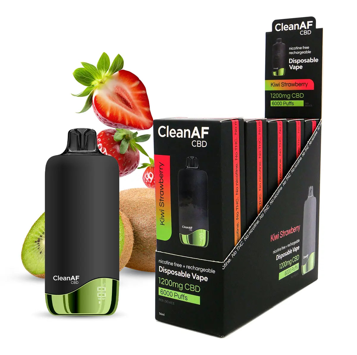 Strawberry Kiwi CBD Vape Pen - CleanAF CBD