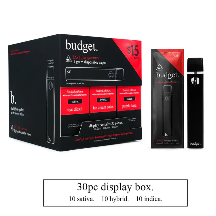 Budget 30 Piece 1G Delta-8 Disposable Vape Pens