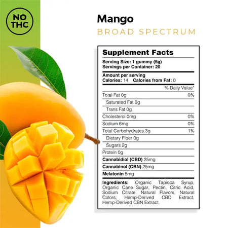 Mango CBD Sleep Gummies By CleanAF CBD
