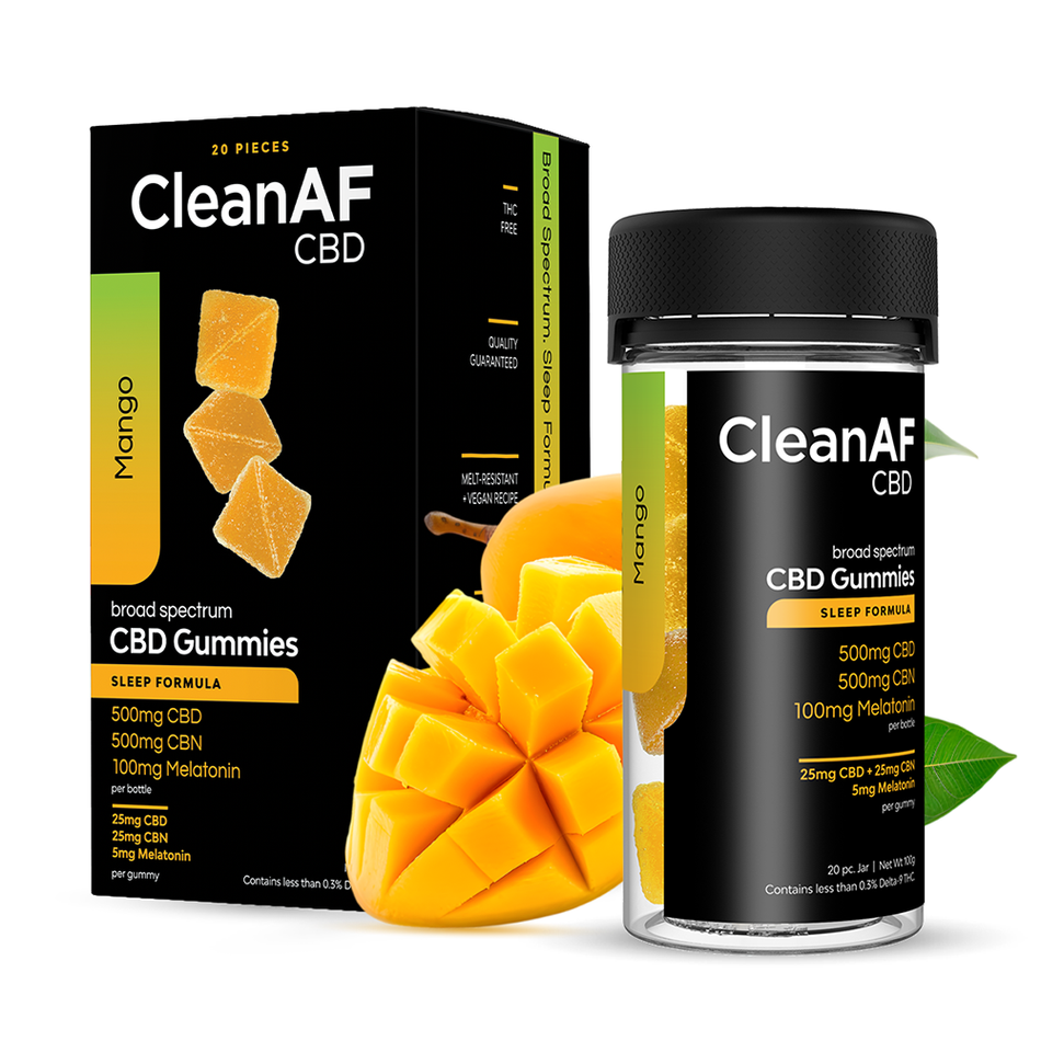 Mango CBD Sleep Gummies Broad Spectrum Gummies