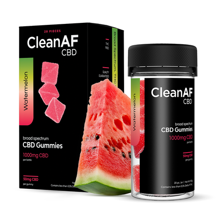 Watermelon CBD Gummies By CleanAF CBB - DistroMike Wholesale