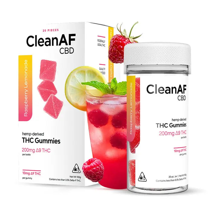 Raspberry Lemonade THC Gummies By CleanAF CBD - DistroMike Wholesale